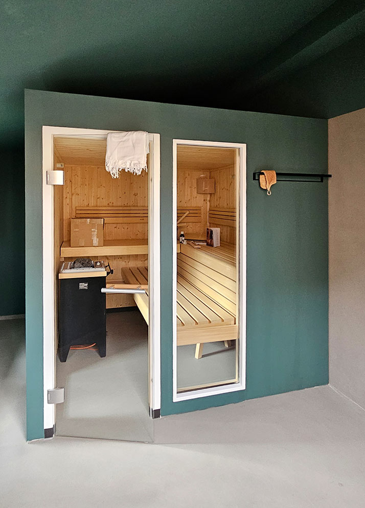 Im Haus integrierte Sauna